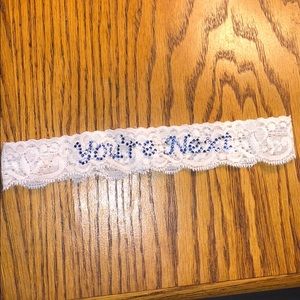 Wedding leg garter toss